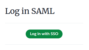 SAML Log in page